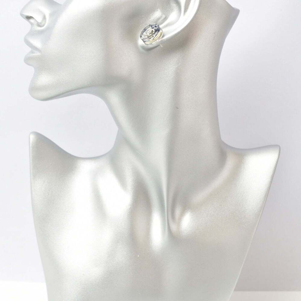 CHANEL Authentic Blue Pearl Logo Earrings - Picture 3 of 8